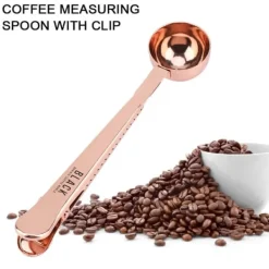 Rustfrit Stål Multifunktions Måleske til Malet Kaffe med Poseforsegling Lang Klips Clearance