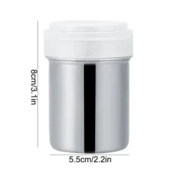Rustfrit Stål Pulver Shaker Kakao Sukker Kaffe Peber Krydderi (Konkav S) Sale