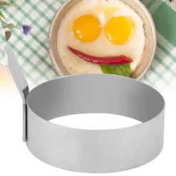 Køkkenforme>Rustfrit Stål Rund Pandekage Ring Spejlægsform Pandekagemaskine Form (L)