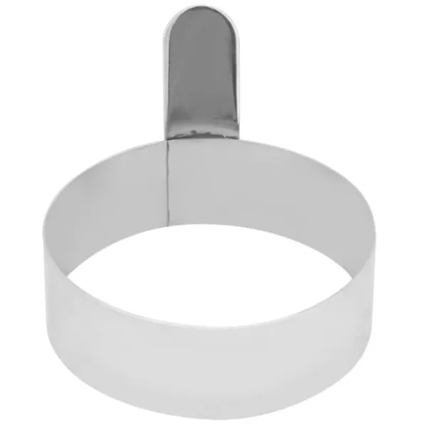Køkkenforme>Rustfrit Stål Rund Pandekage Ring Spejlægsform Pandekagemaskine Form (L)