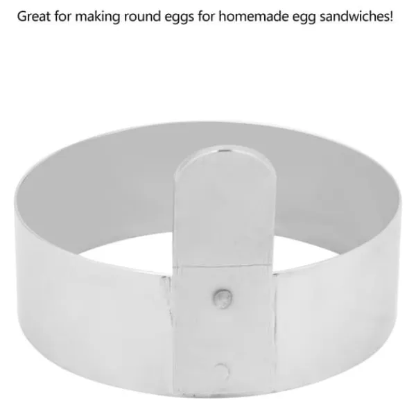Køkkenforme>Rustfrit Stål Rund Pandekage Ring Spejlægsform Pandekagemaskine Form (L)