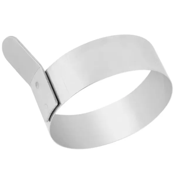 Køkkenforme>Rustfrit Stål Rund Pandekage Ring Spejlægsform Pandekagemaskine Form (L)
