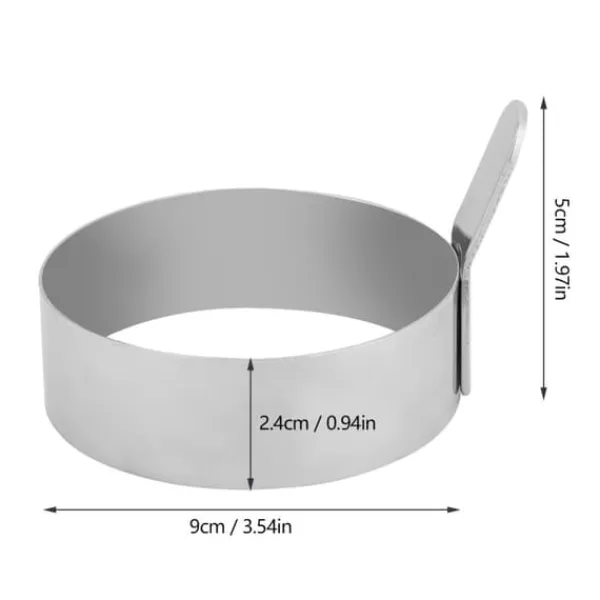 Køkkenforme>Rustfrit Stål Rund Pandekage Ring Spejlægsform Pandekagemaskine Form (L)