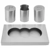 Salt- & Peberstrøere>Rustfrit stål Salt Peber Shakers Sæt Tandstikker Holder med Bakke Krydderi Dispenser Krydderi Dispenser Køkkentilbehør