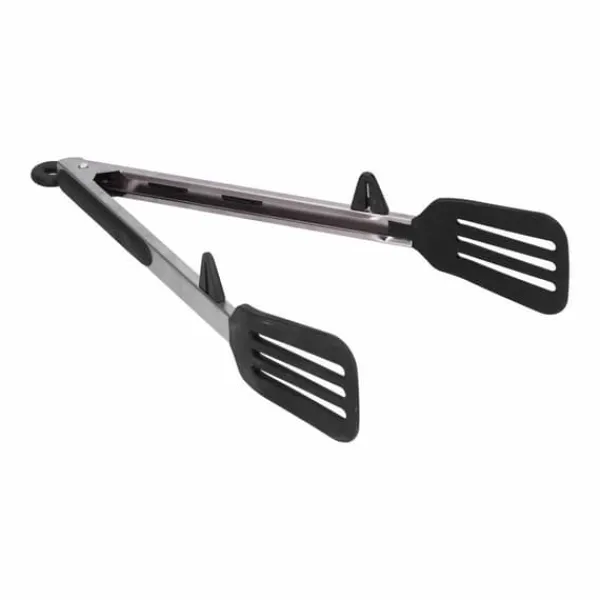 Køkkentænger>Rustfrit Stål Silikone Madspatel Klemme Mad Grill Steak Tongs Bageværktøj til Hjemmegrill 12in Sort Beslag