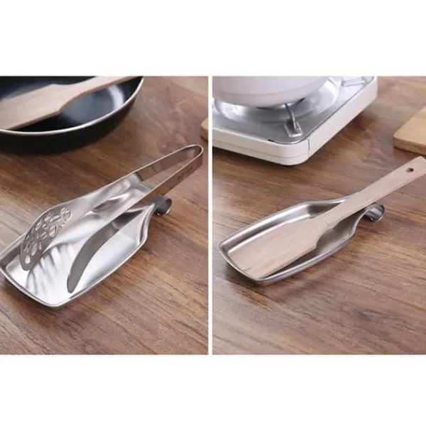 Skeholder>Rustfrit Stål Skeholder Komfur Skeholder til Køkken Spatel Øsebørste Køkkenredskaber