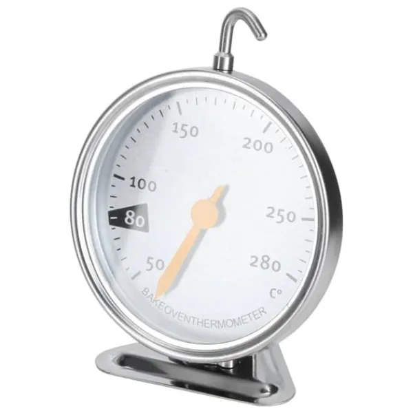 Køkkentermometre>Rustfrit Stål Stor Ovntermometer med Krog Køkken Madlavning Måleværktøj 50-280 ℃