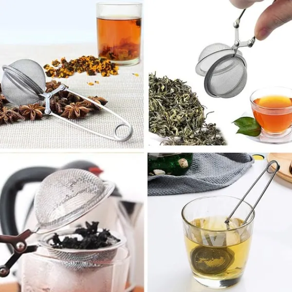 Tefiltre>Rustfrit stål te si sæt - 4,5 cm & 5 cm te infusers til løs te