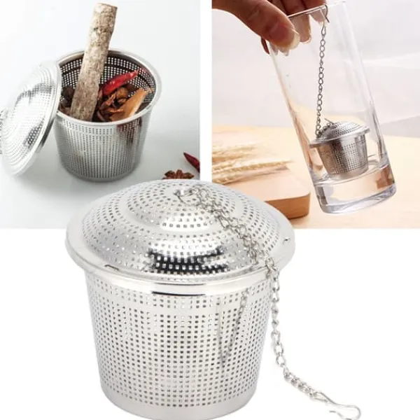 Tefiltre>Rustfrit Stål Tefilter Krydderi Krydderi Infuser Kugle Temaskine til Køkkente