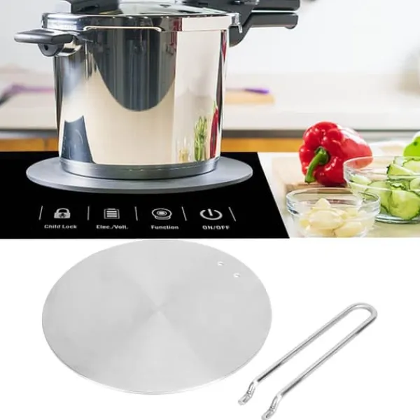 Rustfrit stål varmefordeler induktionspladeadapter - 20cm Outlet