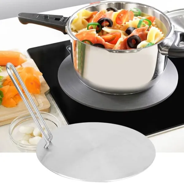 Portable Komfurer>Rustfrit stål varmespreder induktionspladekonverter - 22cm