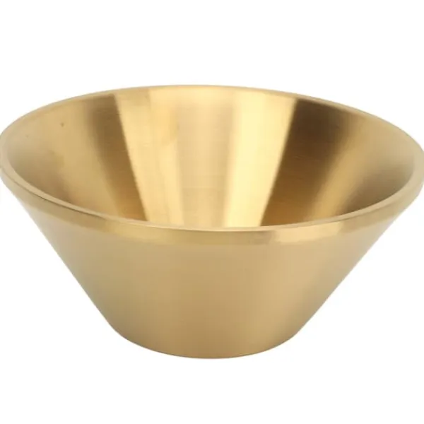 Salatskåle i rustfrit stål Guld Dobbeltlag Udsøgt dekorativ guldskål til køkken Blanding Madlavning Bagning Forberedelse 18 cm Best