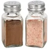 Salt- og peberbøsser, et sæt gennemsigtige krydderikrukker af glas Hot