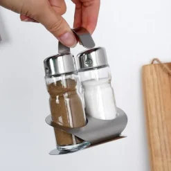 Salt- og peberbøsser med stativ, 3 stk. Best