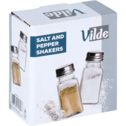 Salt- og pebersæt, 2-delt saltkar + pebershaker, 80ml, VILDE 229152 Hot