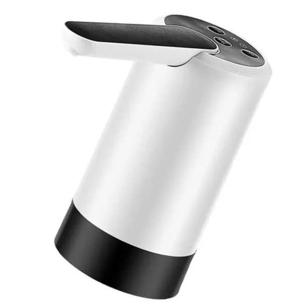 Vandkølere>Sammenfoldelig elektrisk vandflaskepumpe Vandflaskedispenser til hjemmekontorer Camping 075 Hvid 3-knap Kvantitativ
