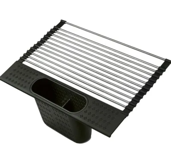 Opvaskestativer & Tørrestativer>Sammenfoldelig tørrestativ med afløb, stålrist til vask, 44x28cm, TADAR roll up 9510