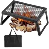 Griller>Sammenklappelig bålgrill til camping, bærbar stål BBQ til udendørs picnic og hygge.