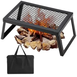 Griller>Sammenklappelig bålgrill til camping, bærbar stål BBQ til udendørs picnic og hygge.