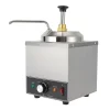 Madopvarmere>Saucedispenser - Elektrisk saucepumpe med varme - 2 L - 30–110 °C termostat - 650 W - Rustfrit stål - EU-stik - 21×21×37 cm - Sølv