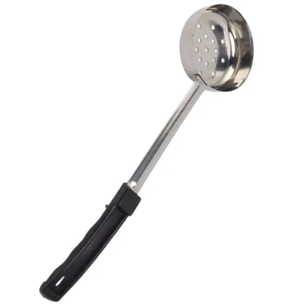 Hulsskeer>Sauceske Pizza Multipurpose Food Grade Rustfrit Stål Spredningsmåleske til køkkenmadlavning Sort 6 oz (huller afløb)