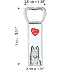 Schipperke - flaskeåbner med en hund, personlig køleskabsåbner, unik gave til en mand fra Art-Dog Outlet