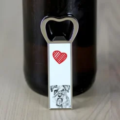 Schnauzer, Schnauzer - flaskeåbner med en hund, personlig køleskabsåbner, unik gave til en mand fra Art-Dog Best
