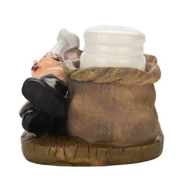 Salt- & Peberstrøere>Sød Kokkestatue Salt- og Peberflaskeholder Ornamenter Boligindretning Køkken Harpiks Håndværk #C
