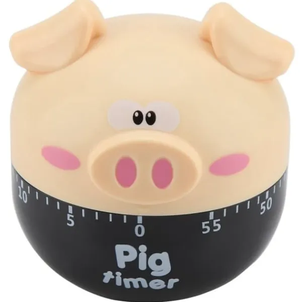 Æggeure>Sød Tegneserie Gris Køkken Timer Mekaniske Timere Tællere til Madlavning Timing Værktøj