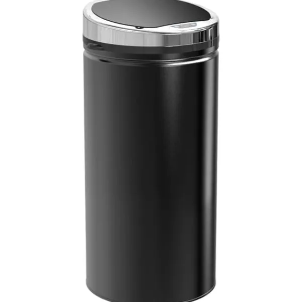 Sensor affaldsspand 42L, automatisk med låg, rustfri, til badeværelse, kontor, køkken, sort Clearance