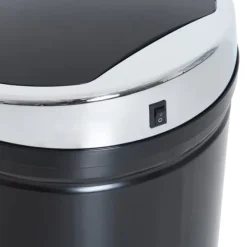 Sensor affaldsspand 42L, automatisk med låg, rustfri, til badeværelse, kontor, køkken, sort Clearance