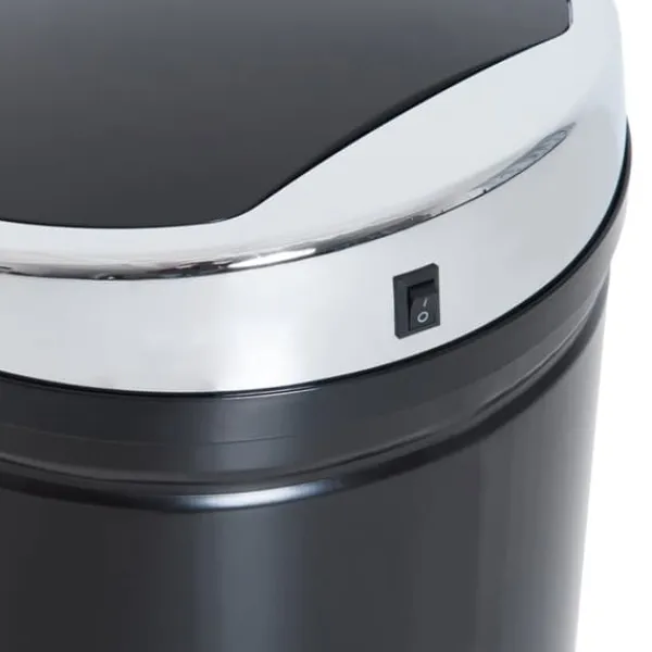 Sensor affaldsspand 42L, automatisk med låg, rustfri, til badeværelse, kontor, køkken, sort Clearance