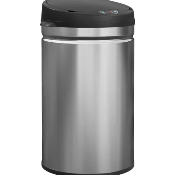 Skraldespande & Papirkurve>Sensor-skraldespand 30 L med soft close, rustfrit stål, hygiejnisk køkken