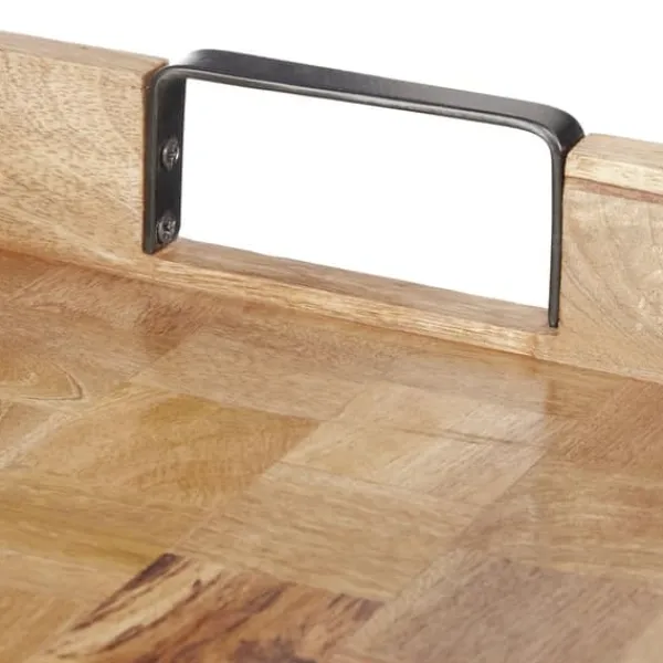 Serveringsfad & Skåle>Serveringsbakke, mangotræ, 7,5x35x35 cm, natur
