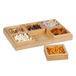 Serveringssæt, Bambus, 5.5x47x32.5 cm, Natur Discount