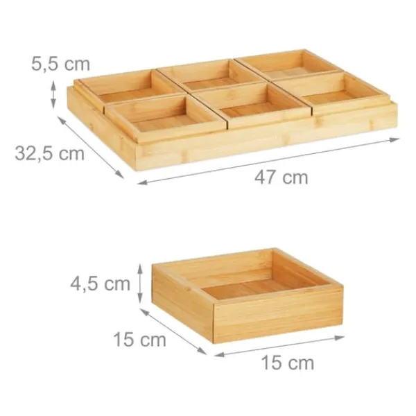 Serveringssæt, Bambus, 5.5x47x32.5 cm, Natur Discount