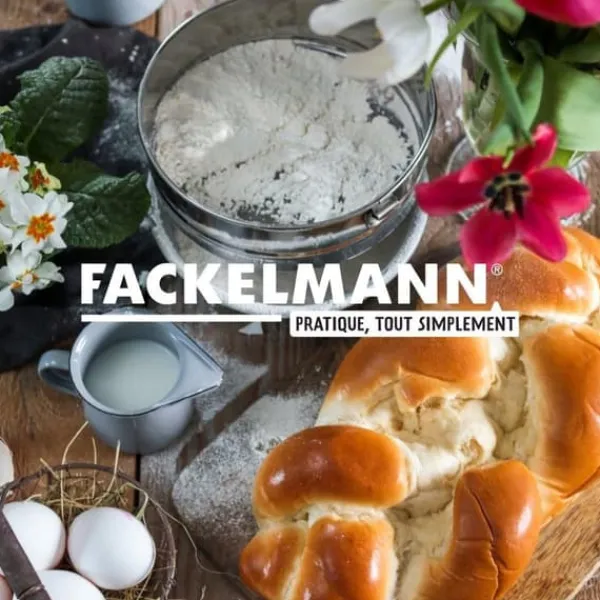 Sier>Set med 2 extra fina kökssiktar i rostfritt stål - FACKELMANN - Basic - 18 cm
