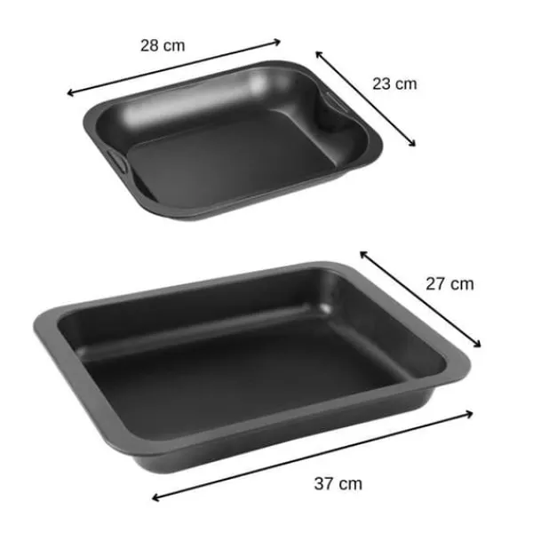 Bagning>Set med 2 rektangulära ugnsformar - ZENKER - Special Cooking - 37 x 27 och 28 x 23 cm
