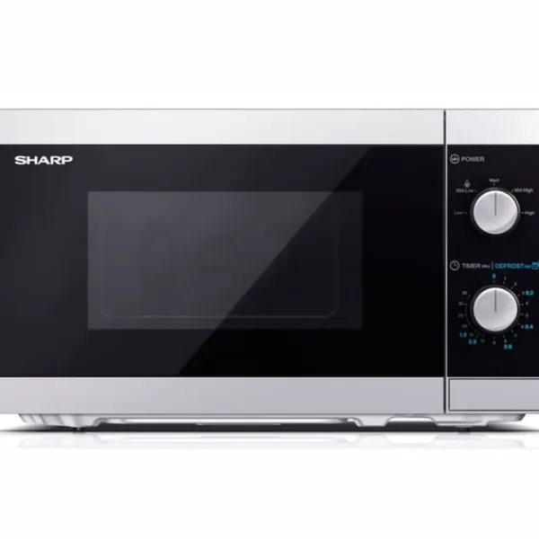 Sharp Ovne>Mikrobølgeovn 20l Mekanisk panel 800W Sølv