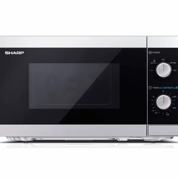 Sharp Ovne>Mikrobølgeovn 20l Mekanisk panel 800W Sølv