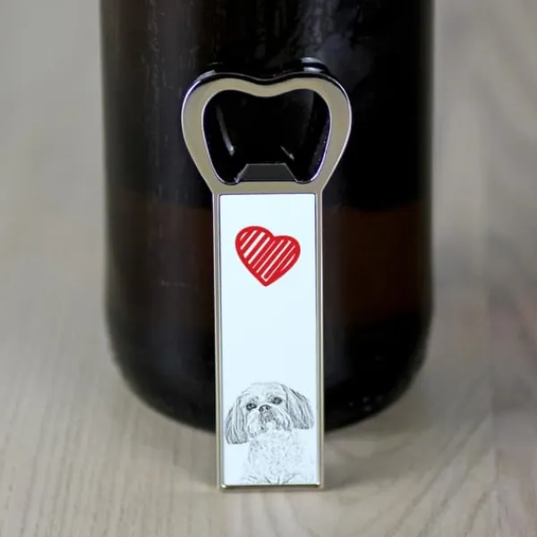 Cocktailshakers & Drinkudstyr>Shih Tzu, Shi tsu, Shi-Tzu, Szi-cu, Szitzu - flaskeåbner med en hund, personlig køleskabsåbner, unik gave til en mand fra Art-Dog