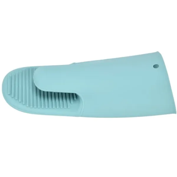Grydelapper & Grillvanter>Silikon Värmeisoleringshandskar Förtjockade Anti-Slip Ugnsvantar Handskar för mikrovågsgrillNordic Green