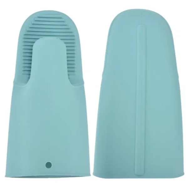 Grydelapper & Grillvanter>Silikon Värmeisoleringshandskar Förtjockade Anti-Slip Ugnsvantar Handskar för mikrovågsgrillNordic Green