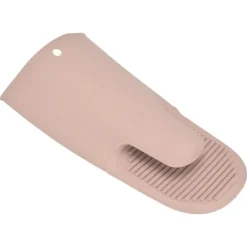 Silikon Värmeisoleringshandskar Förtjockade Anti-Slip Ugnsvantar Handskar för mikrovågsgrillNordic Pink