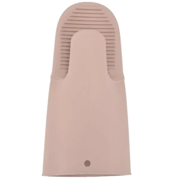Silikon Värmeisoleringshandskar Förtjockade Anti-Slip Ugnsvantar Handskar för mikrovågsgrillNordic Pink