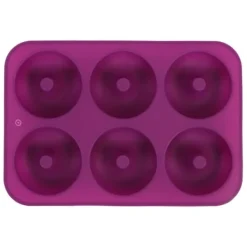 Silikone Donut Bageform med 6 Hulrum, Donut Chokoladeform, Mikrobølgeovns-Frysersikker (Lilla) Sale