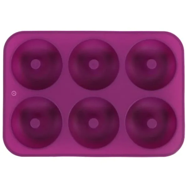 Silikone Donut Bageform med 6 Hulrum, Donut Chokoladeform, Mikrobølgeovns-Frysersikker (Lilla) Sale