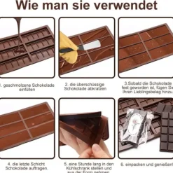 Silikone Dubai Chokoladeformsæt med Klistermærker Brun Outlet