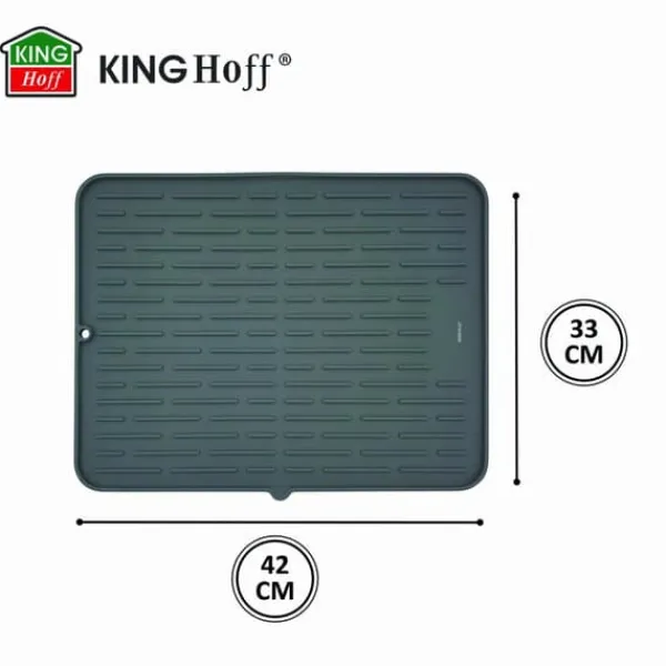 Silikone fad tørremåtte 42x33cm grå KINGHOFF KH-1904 Discount