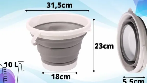 Rengøringsudstyr>Silikone foldbar spand 10l